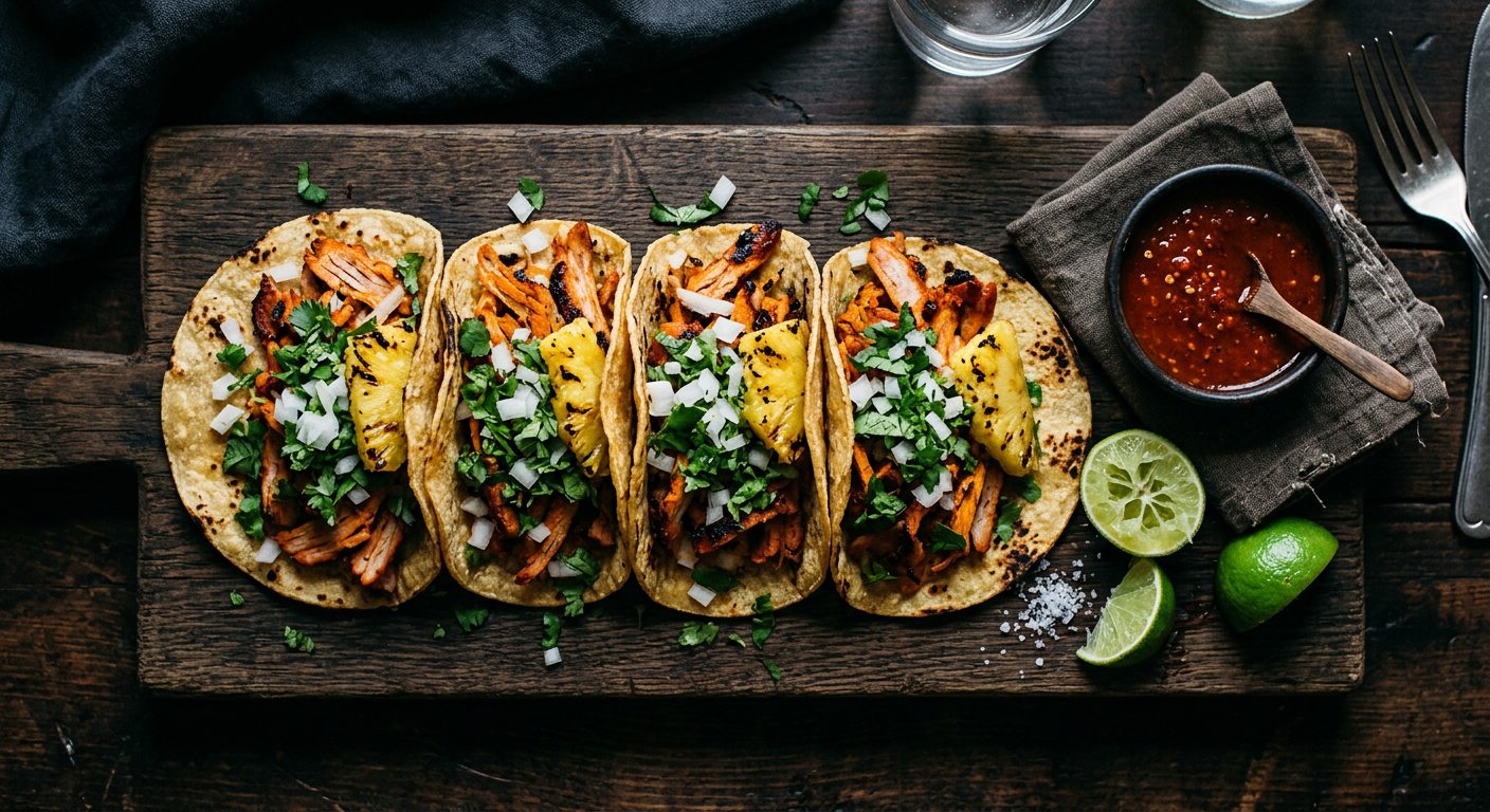 Tacos de birria con cebolla, cilantro y limón servidos en un plato de barro